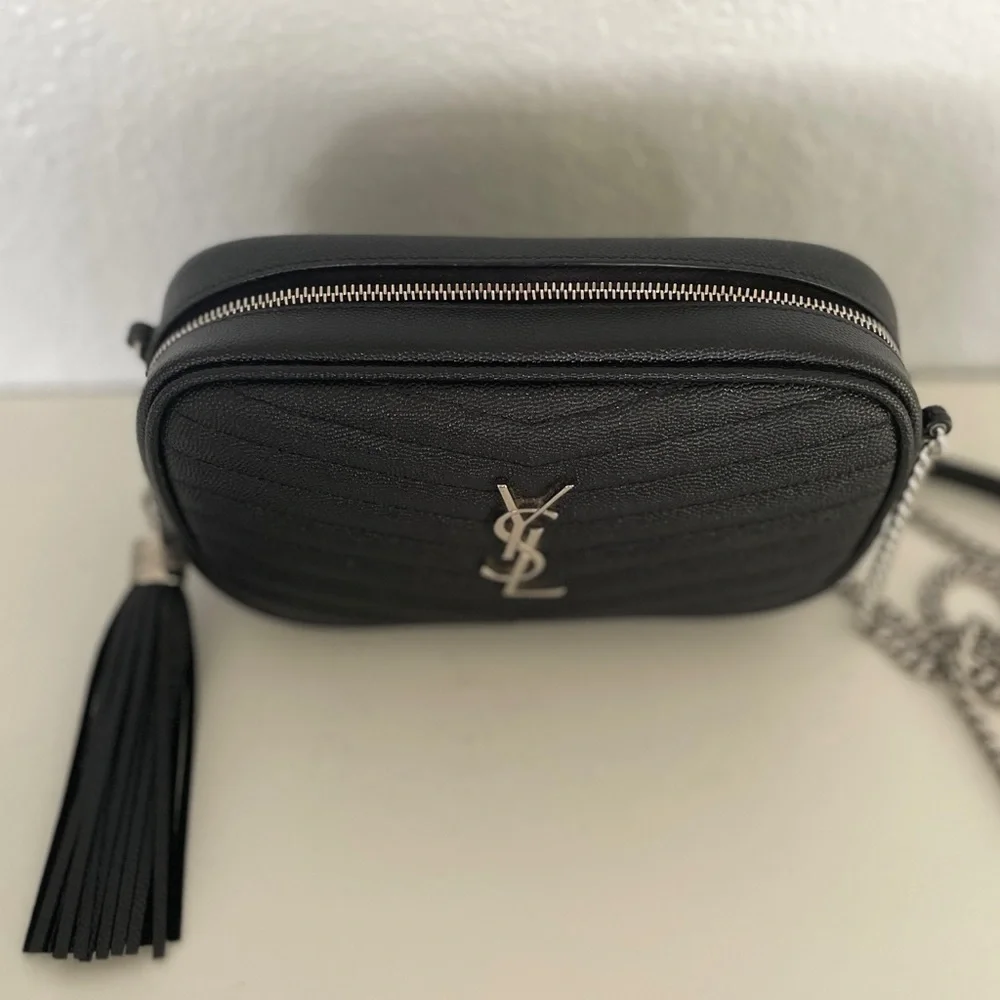 Saint Laurent mini Lou black with silver hardware - Picture 14 of 16